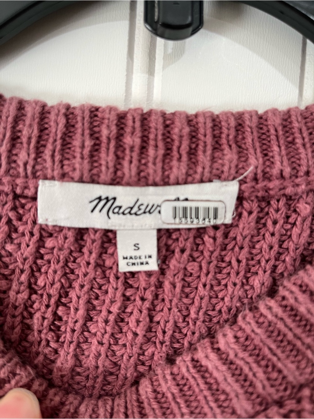 Madewell Ribbed Crewneck Sweater in Dusty Rose - Picture 6 of 6